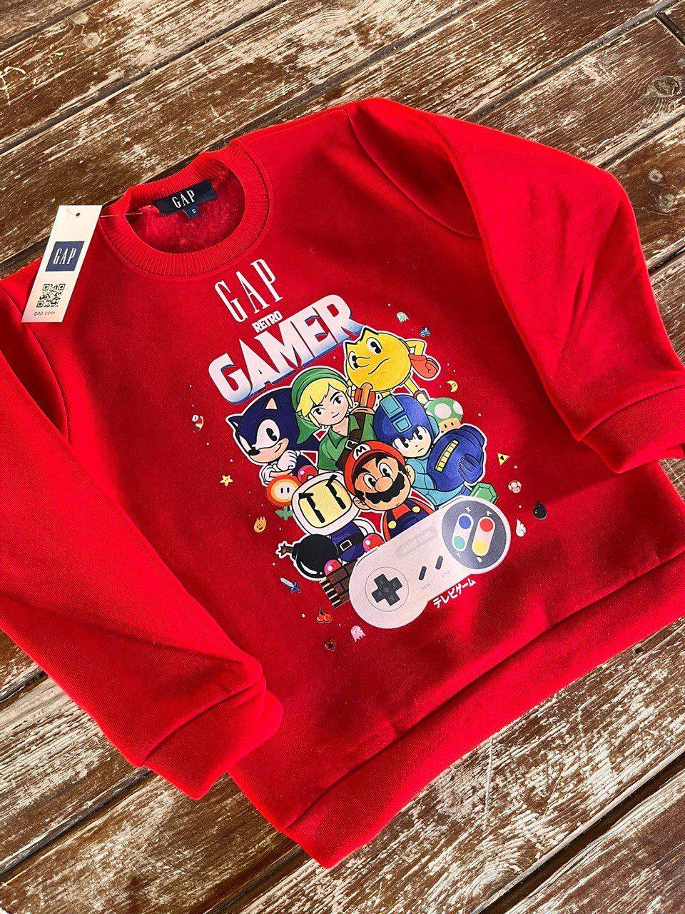 KIŞLIK ŞARDONLU ÇOCUK SWEATSHIRT GAP GAMER KIRMIZI