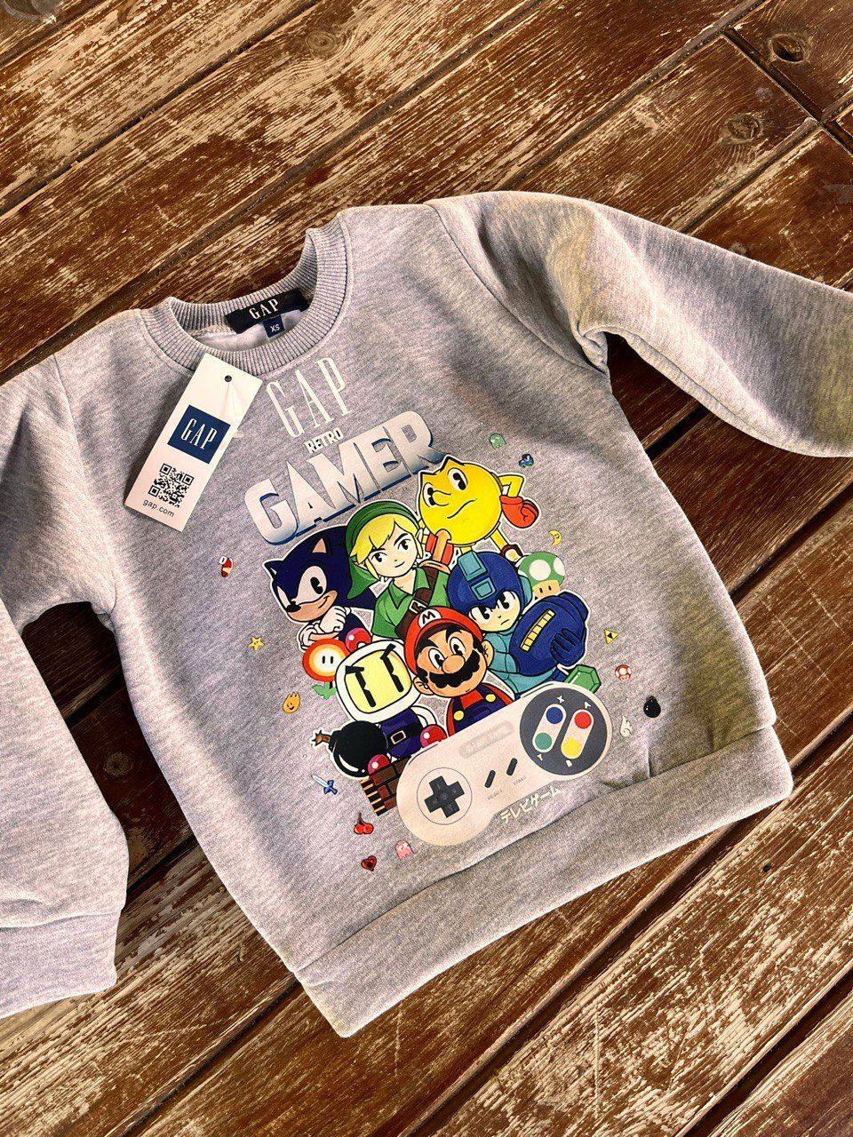 KIŞLIK ŞARDONLU ÇOCUK SWEATSHIRT GAP GAMER GRİ