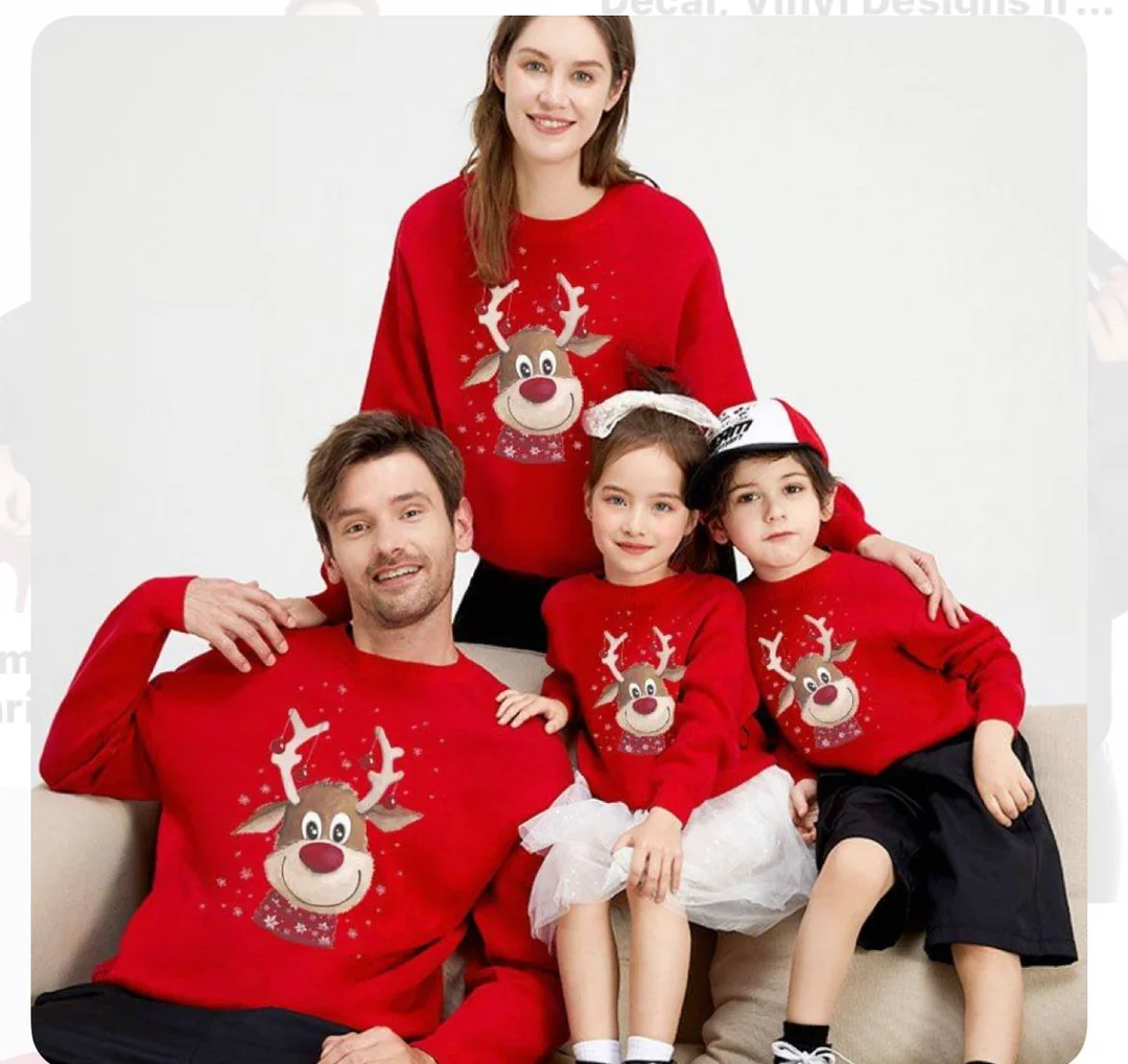 KIŞLIK ŞARDONLU ÇOCUK SWEATSHIRT KIRMIZI AİLE