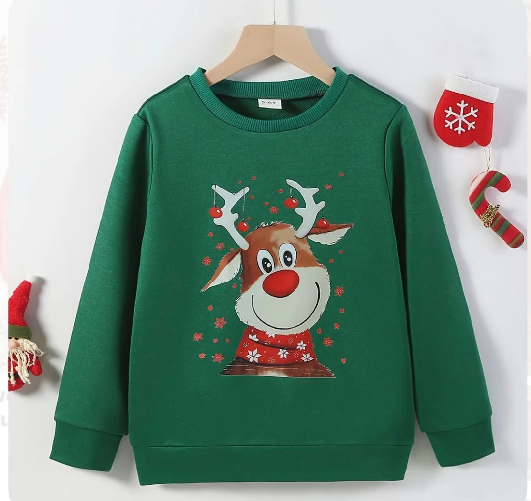 KIŞLIK ŞARDONLU ÇOCUK SWEATSHIRT YEŞİL